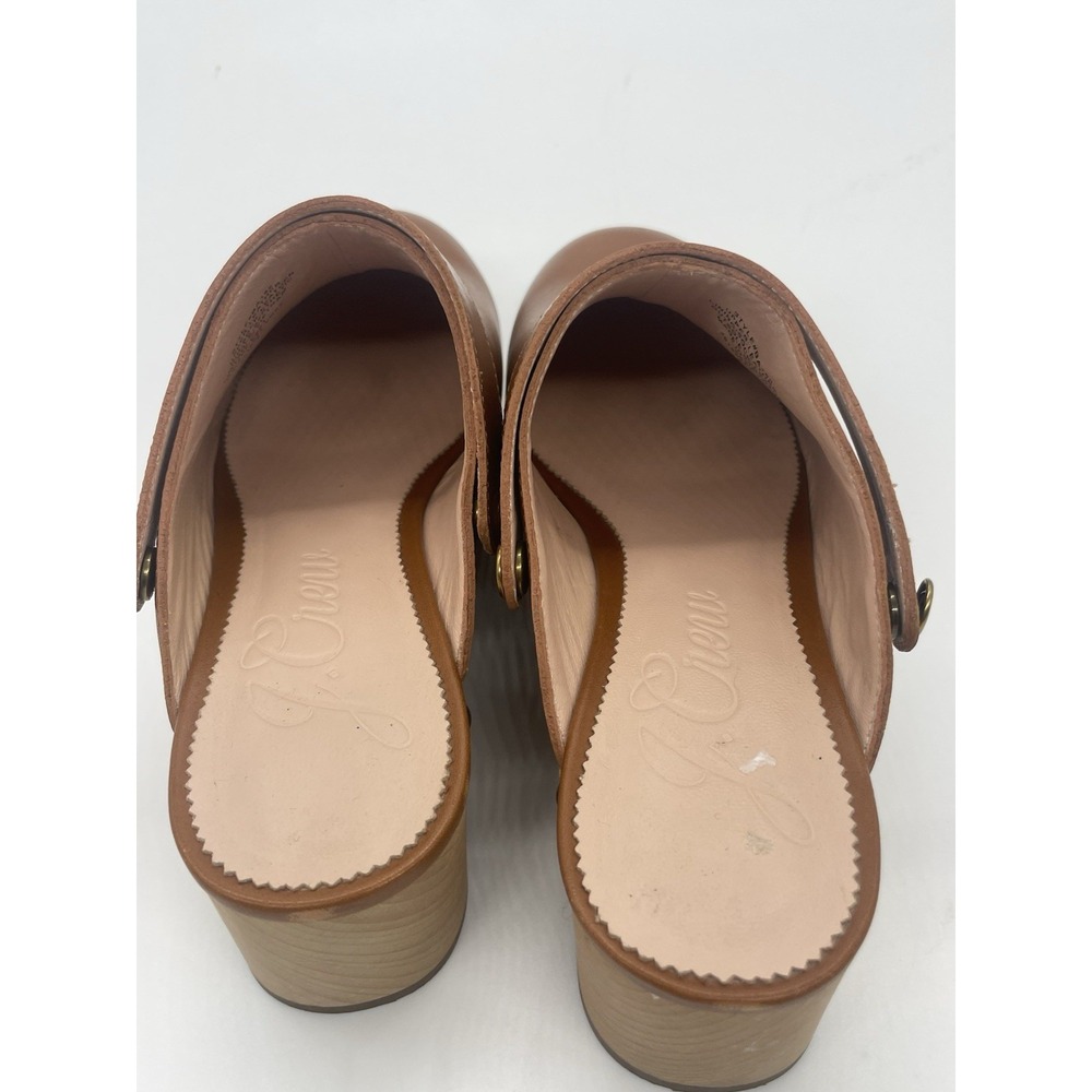 J.Crew Convertible Leather Clogs Womens Sz 9.5 Cognac Brown Boho Casual Shoes - Picture 6 of 8